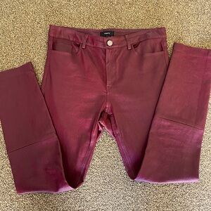 Theory lamb leather skinny pants
